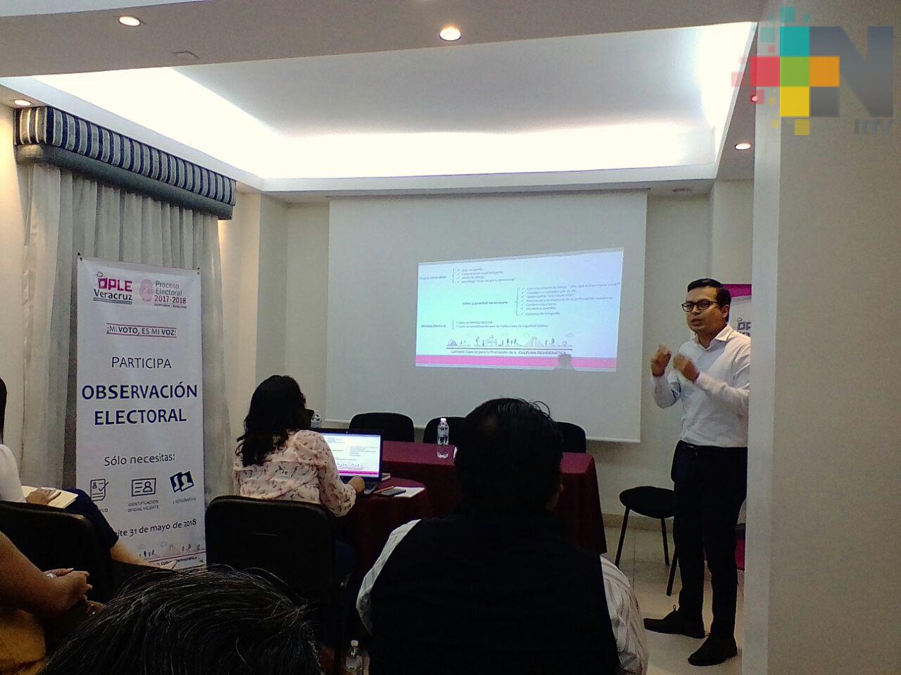 Ofrecen OPLE y CEAPP curso sobre el proceso electoral 2018, en Córdoba