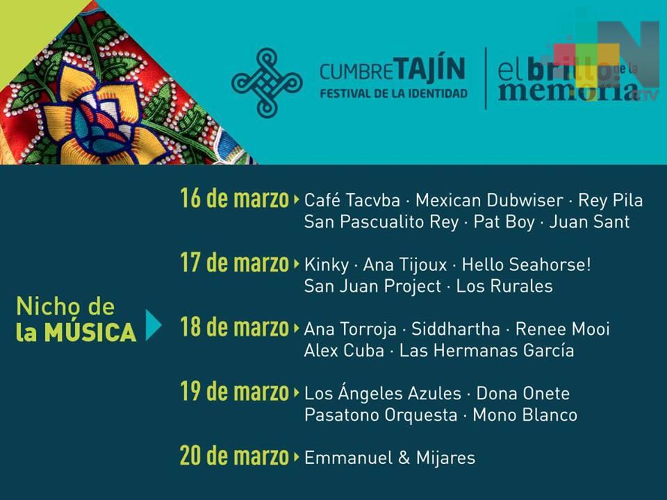 Anuncian cartelera para Cumbre Tajín 2018
