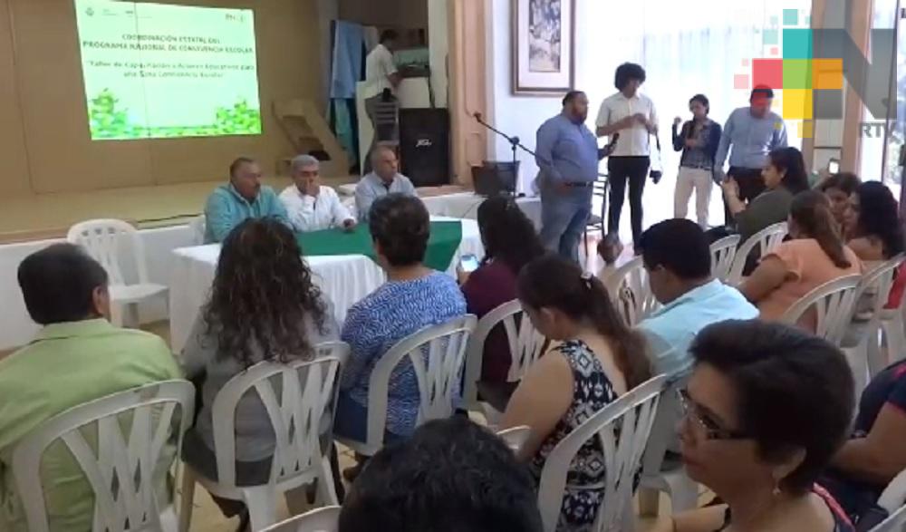 SEV desarrolla talleres para armonizar el entorno que se brinda en las aulas, en Tantoyuca