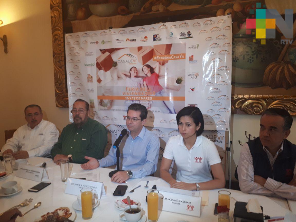 Feria de la Vivienda Canadevi se realizará en el zócalo de Veracruz