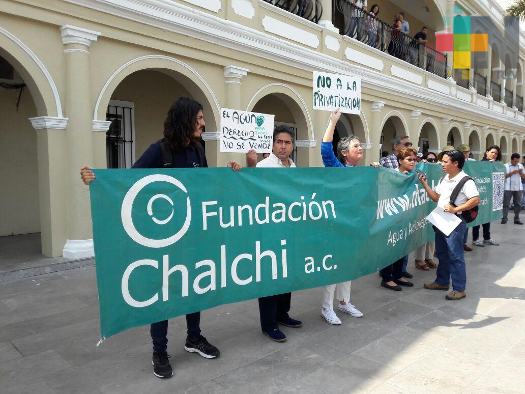 Fundación Chalchi en contra de privatizar el servicio de agua