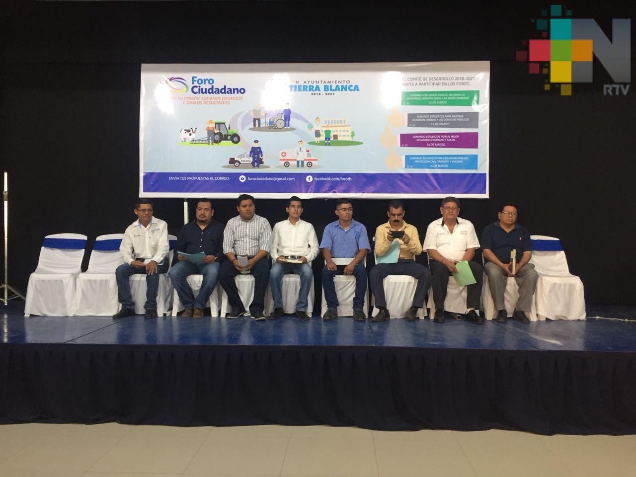 Inician en Tierra Blanca foros ciudadanos