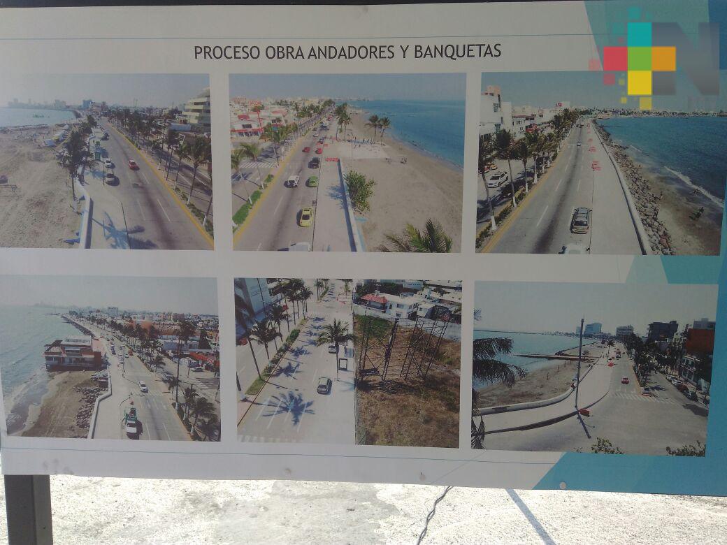 Avance del 55% de la rehabilitación del bulevar costero Manuel Ávila Camacho