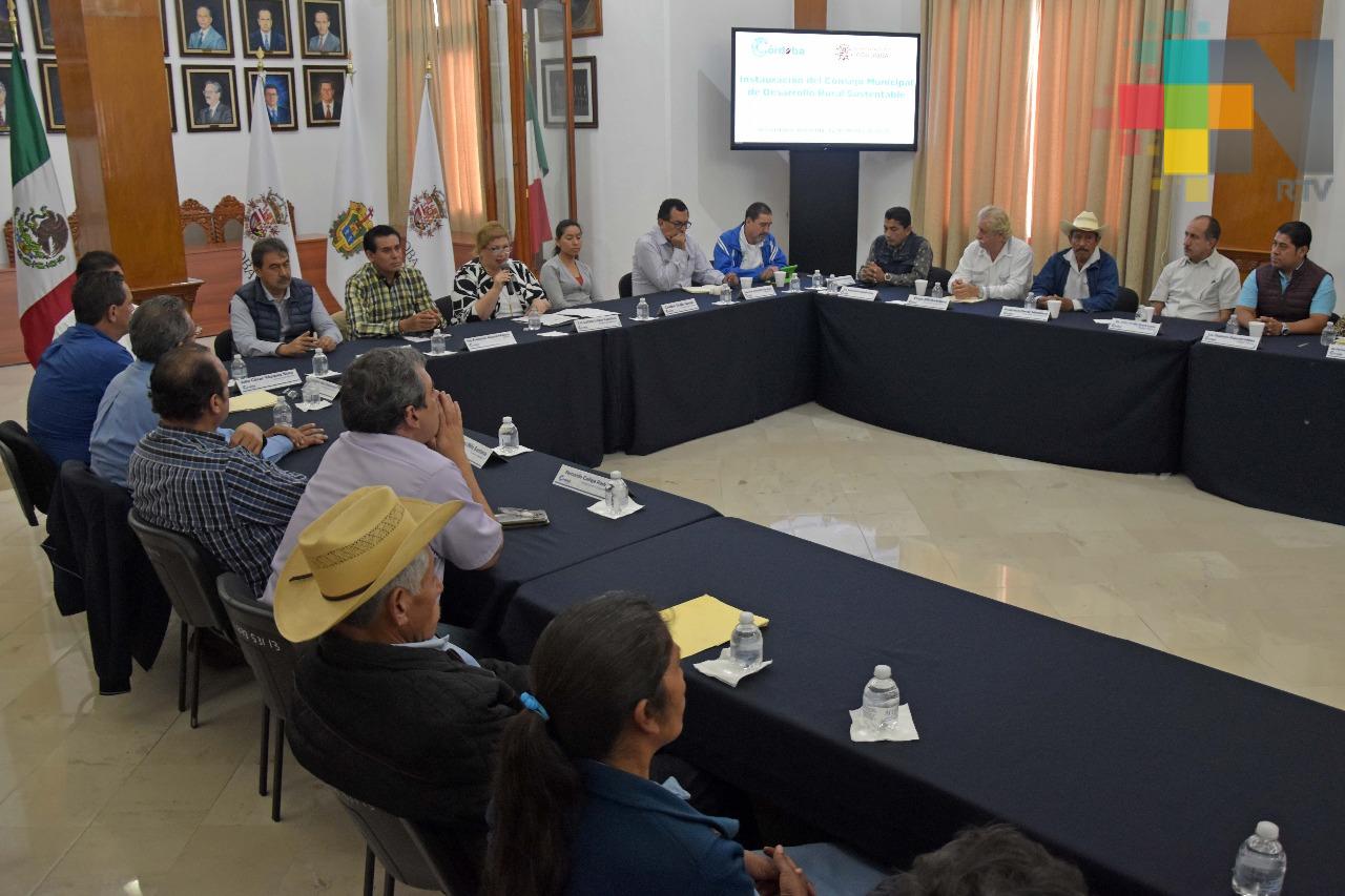 Instalan Consejo Municipal de Desarrollo Rural Sustentable del municipio de Córdoba
