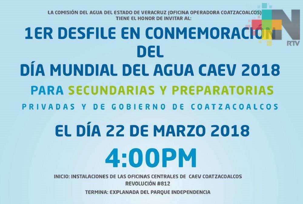 Prepara CAEV desfile conmemorativo al «Día Mundial del Agua»