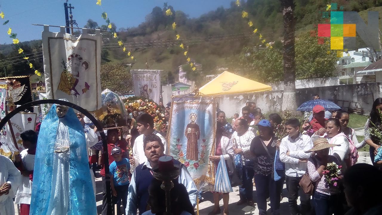 Llegan devotos de San José a Zacualpan