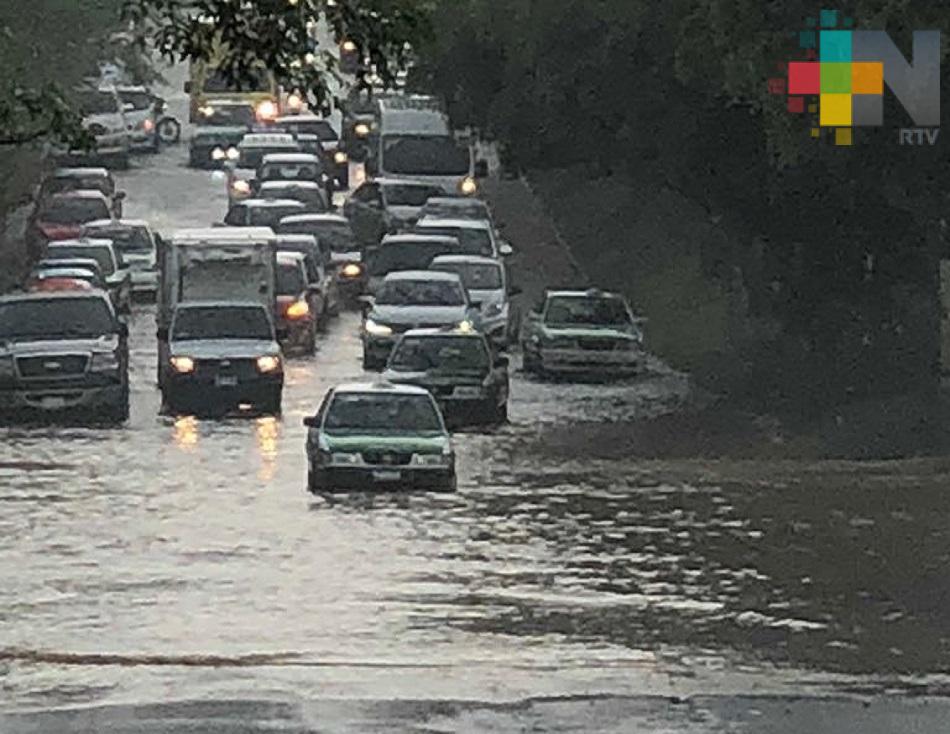 Encharcamientos deja granizada en Xalapa