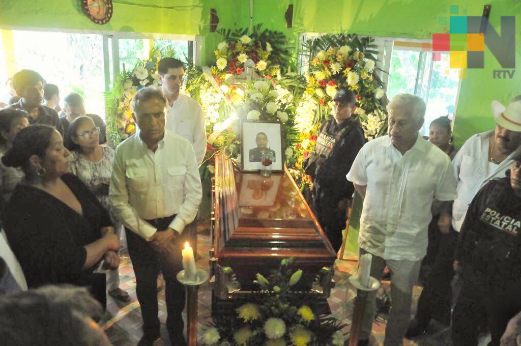 Mensaje del gobernador Yunes en funeral de Gregorio Agustín Cruz, subdelegado de la 10ª Región de la SSP de Veracruz