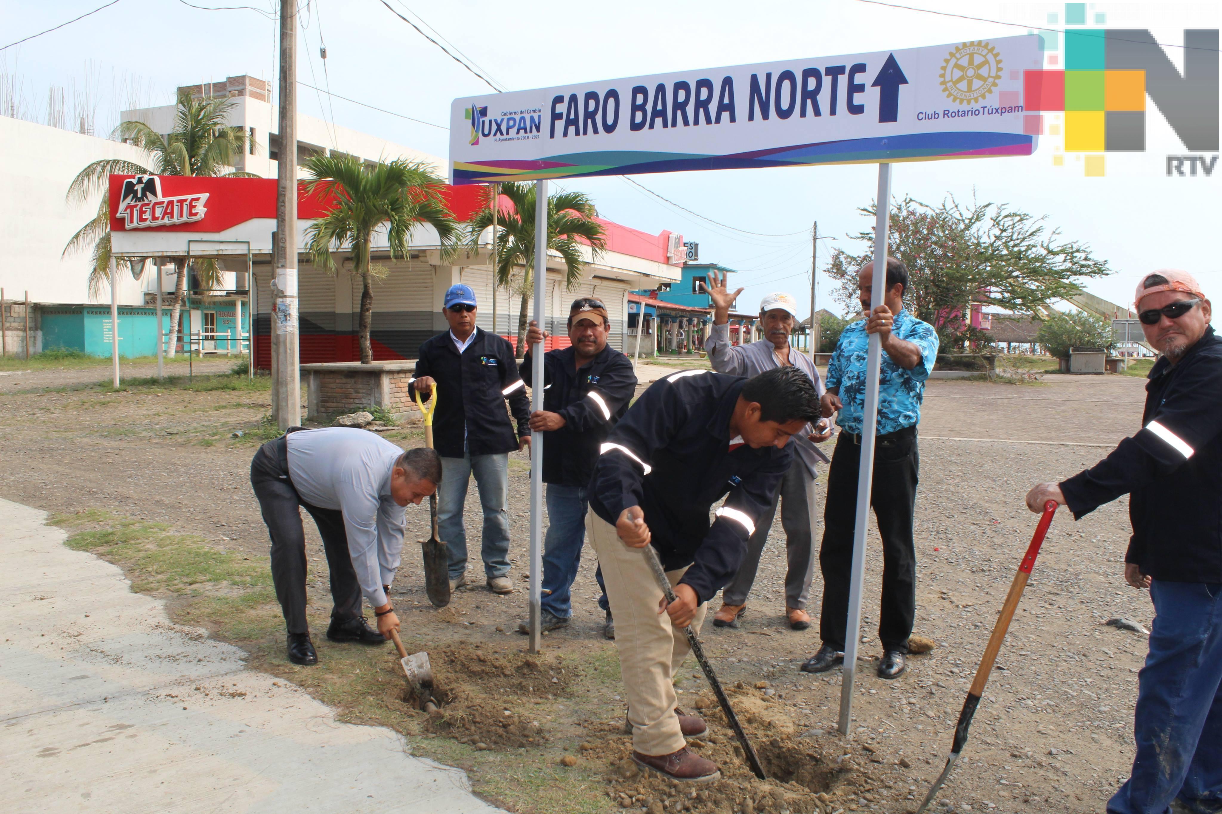 Instalan señalética en accesos a playas de Tuxpan