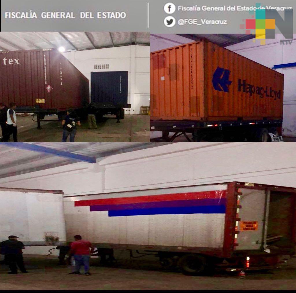 Recupera FGE vehículos de carga robados, en Veracruz