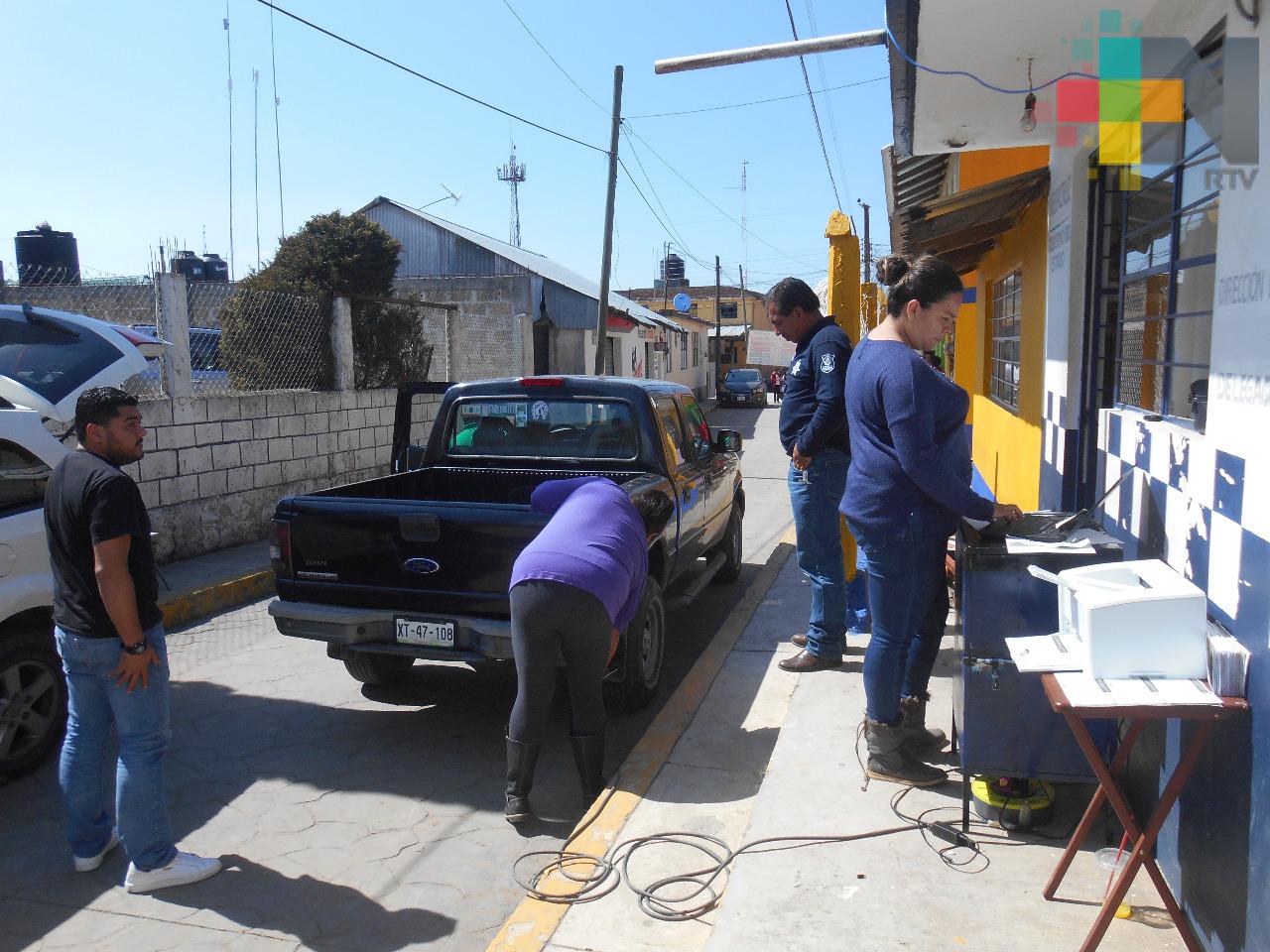 Respuesta favorable tiene verificación vehicular en Huayacocotla