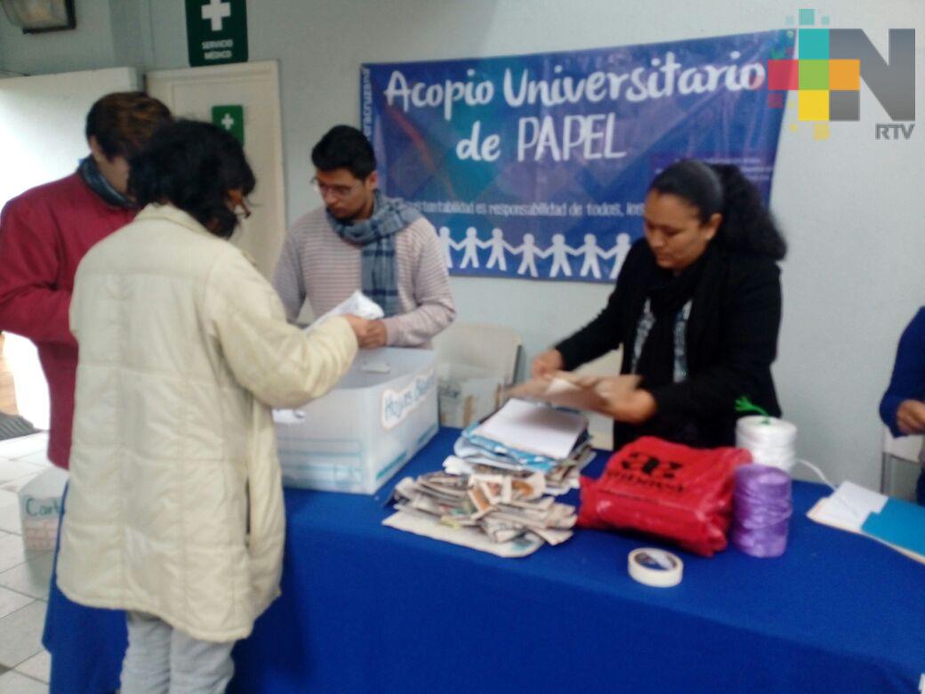 Cosustenta por cuarta ocasión realiza acopio de papel en zona universitaria