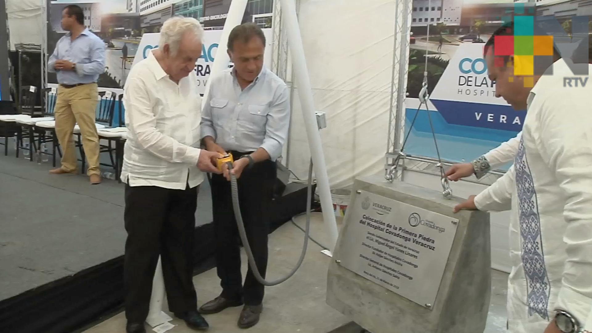 Nuevo Hospital Covadonga Veracruz, confianza de inversión empresarial en Veracruz: Gobernador Yunes