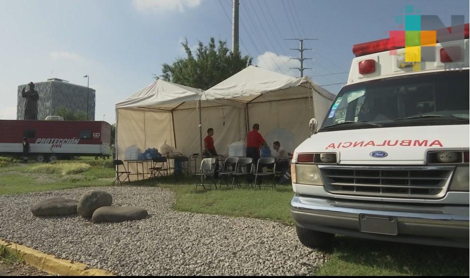 Instalan módulos de apoyo y asistencia médica de Banderilla a Emiliano Zapata