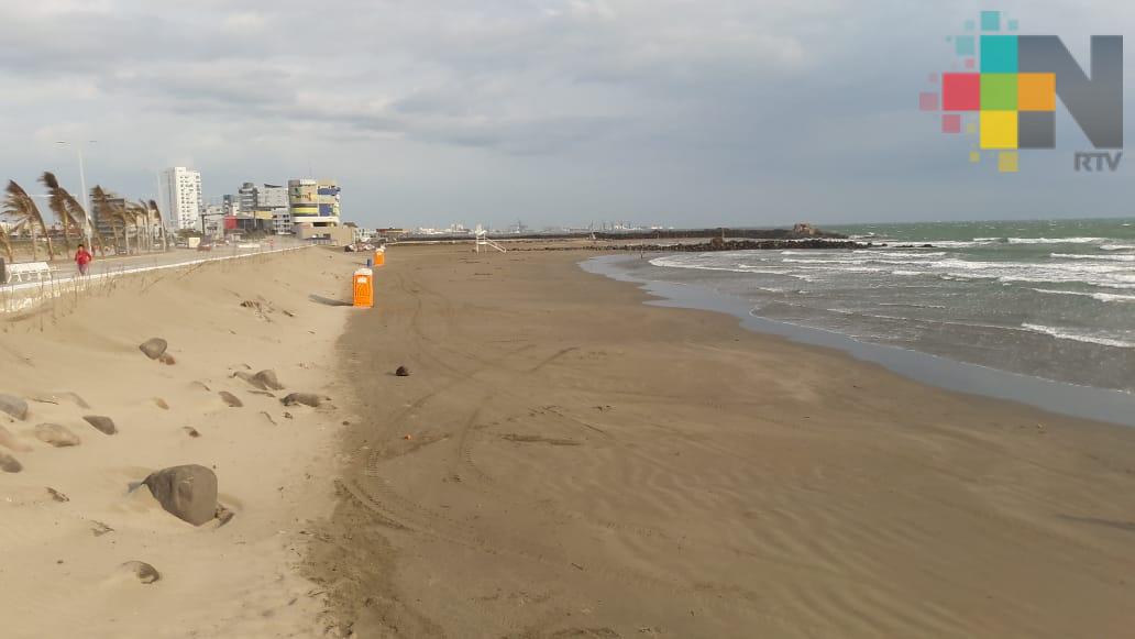 Cerradas playas de Veracruz y Boca del Río por evento de norte