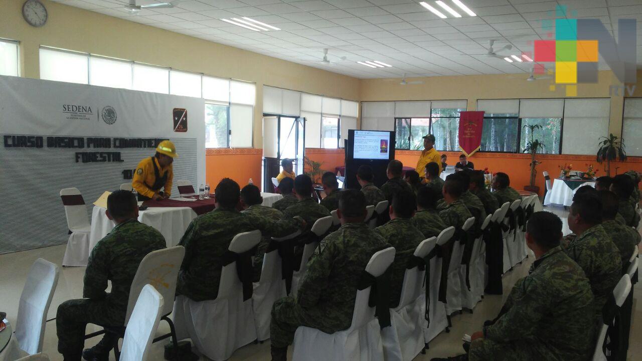 Conafor imparte curso básico de incendios forestales a elementos de la Sedena