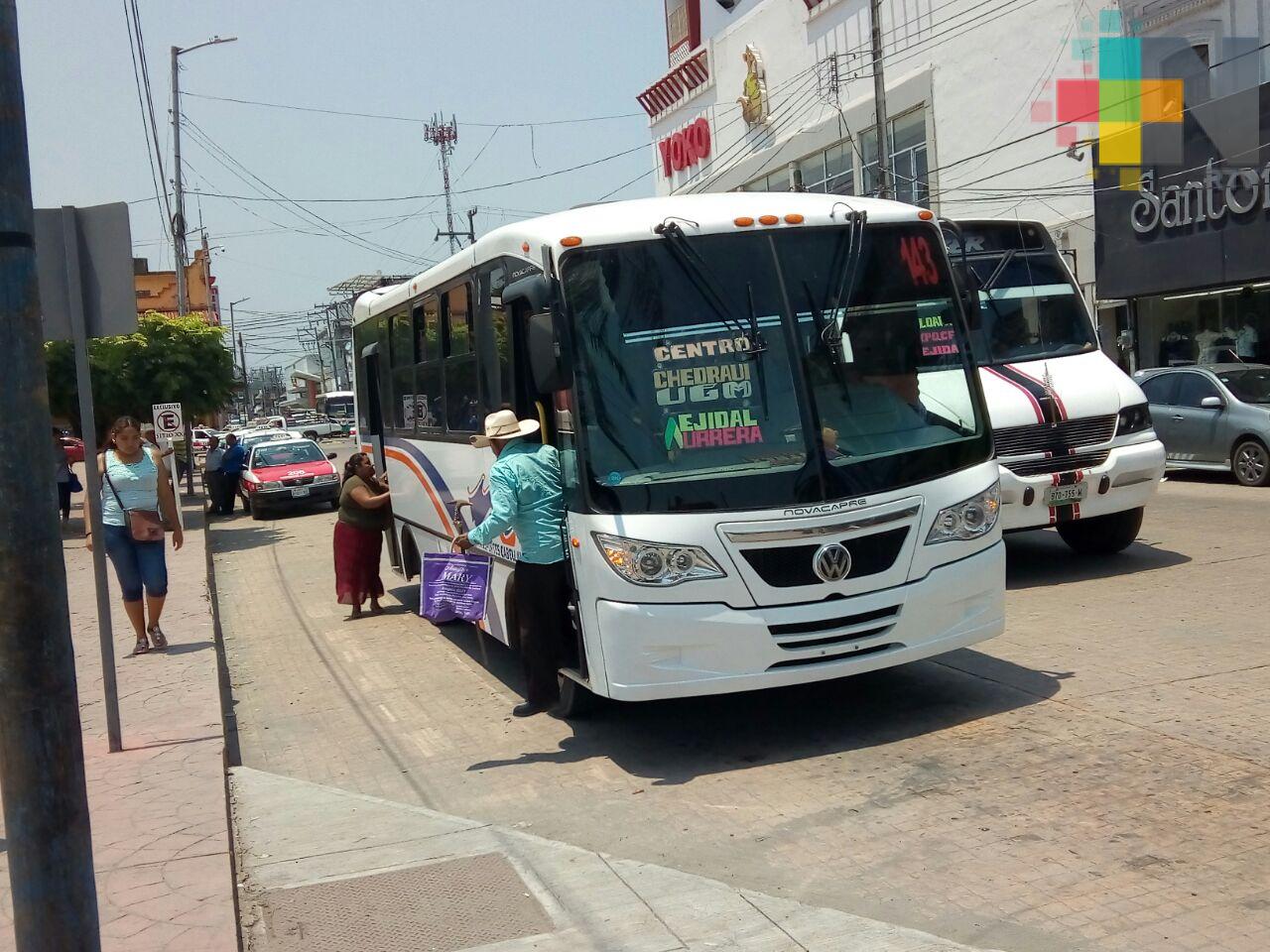 CTM en Veracruz en contra del aumento a las tarifas del transporte público