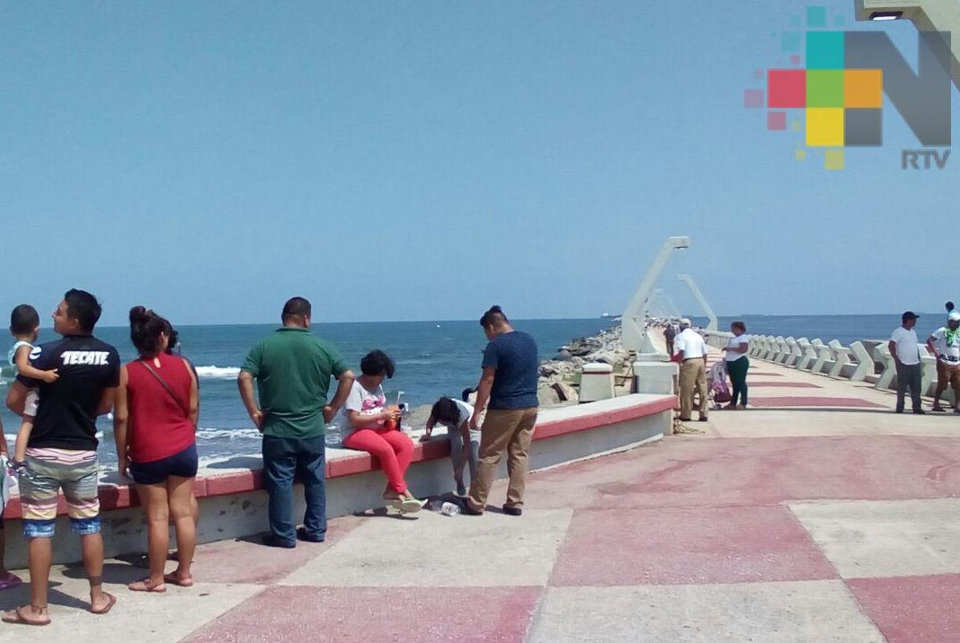 Disfrutan cientos de pobladores y turistas de playas del sur de Veracruz