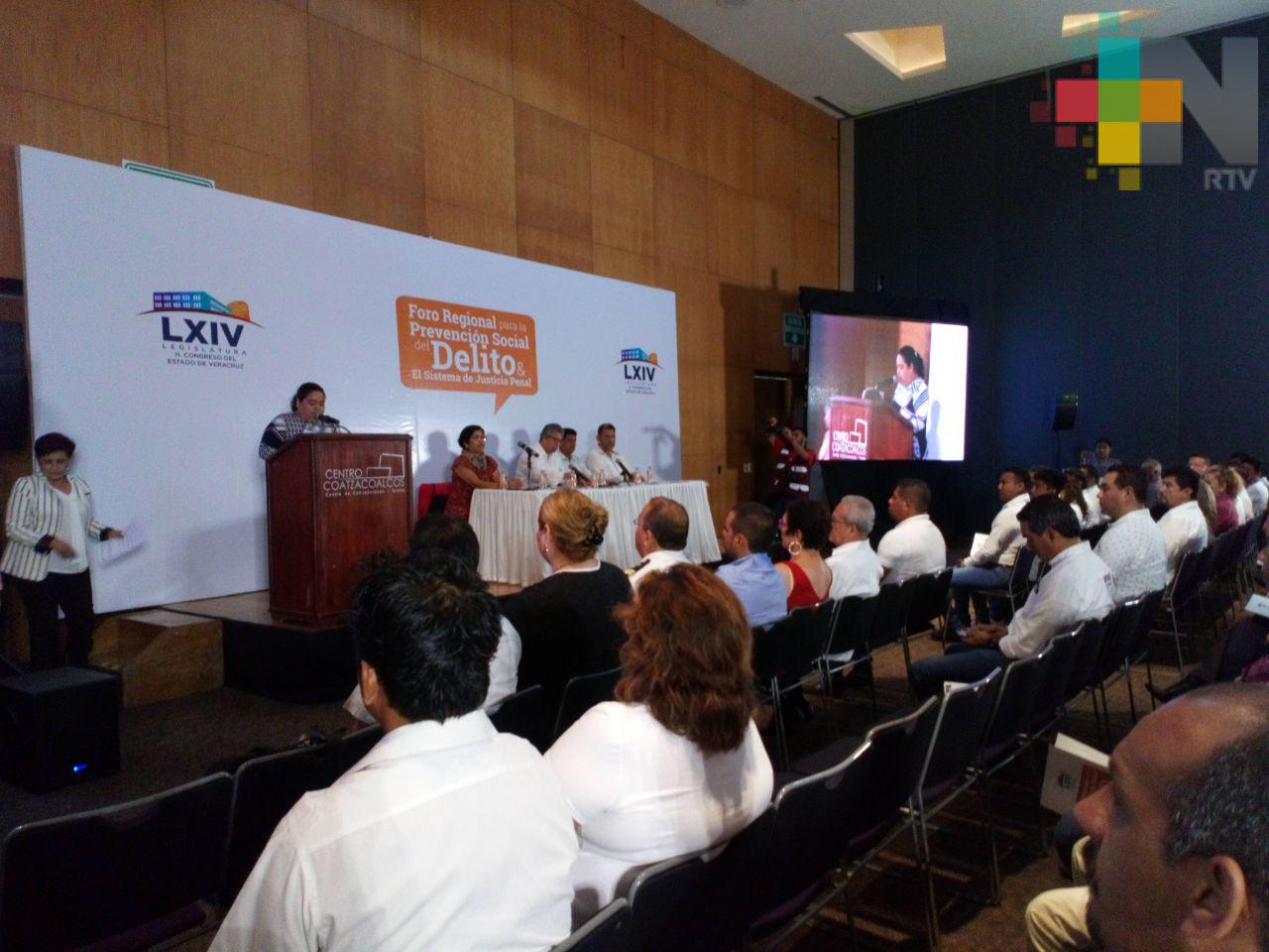 Realizan foro regional de Prevención del Delito en Coatzacoalcos