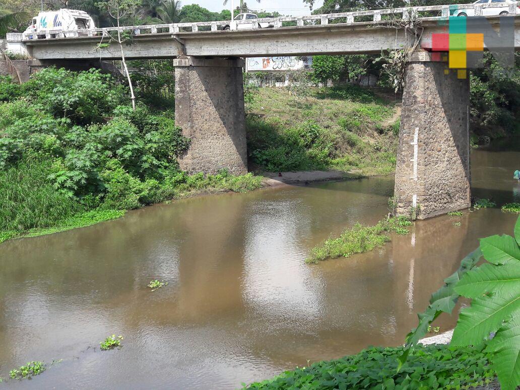 Bajo nivel del río Jamapa en escalas críticas