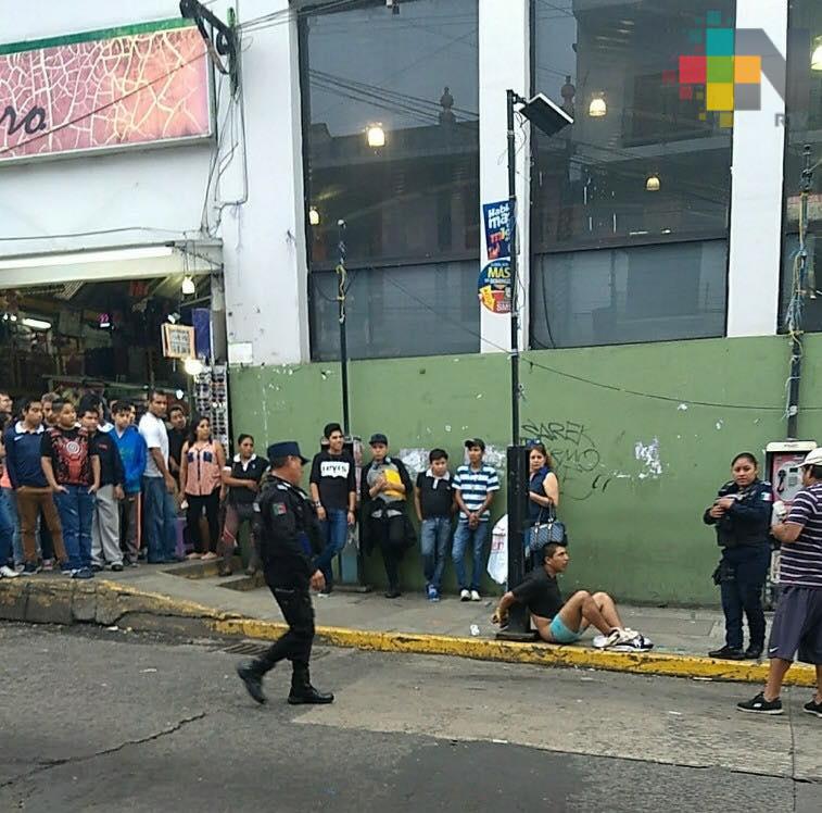 Comerciantes iban a linchar a supuesto ladrón en Plaza Clavijero