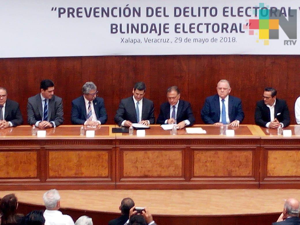 Gobierno de Veracruz y FEPADE firman convenio para la prevención del delito electoral y blindaje electoral