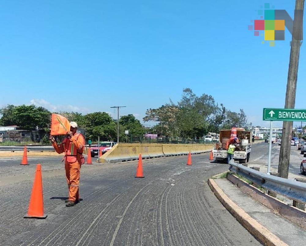 Reinician labores de rehabilitación del tramo que conduce al puente Coatzacoalcos 1