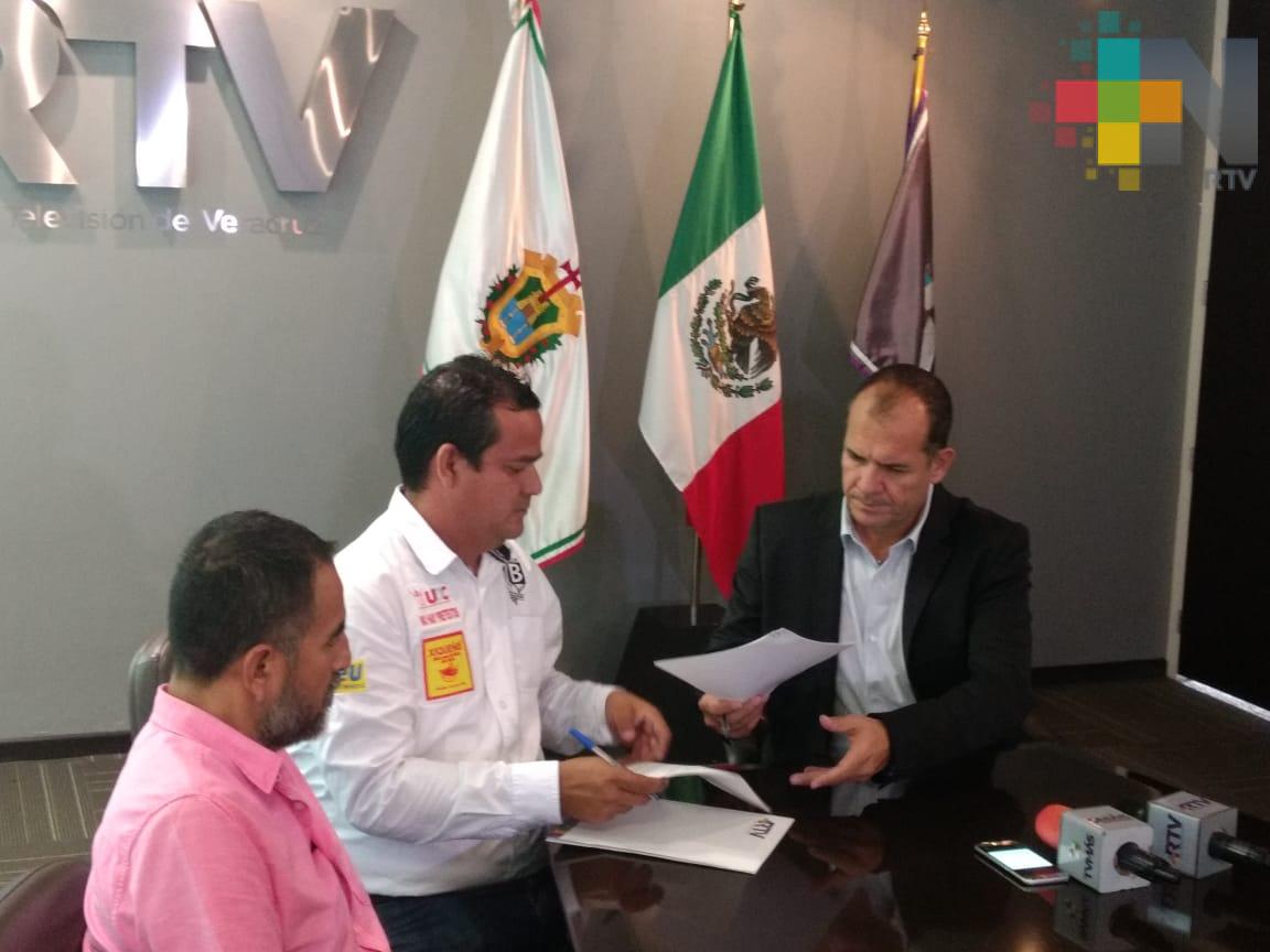 RTV y Liga Veracruzana de Béisbol firman convenio para transmitir juego de estrellas