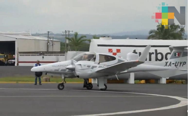 Presentan aeronave para tareas de seguridad y protección civil en Veracruz