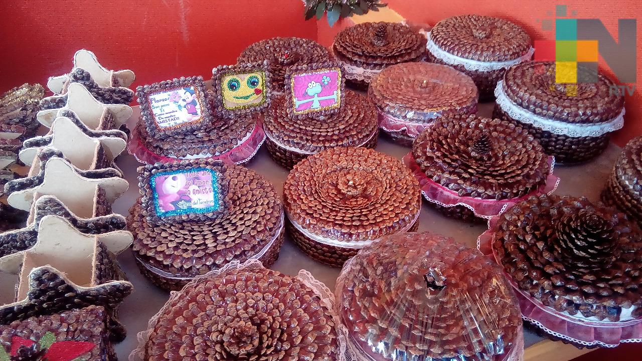 En Tlachichilquillo, Zacualpan jefas de familia elaboran artesanía tradicional