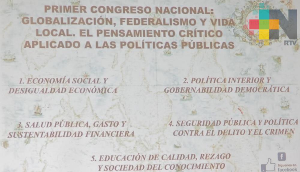 Realizan congreso nacional «Globalización, federalismo y vida local»