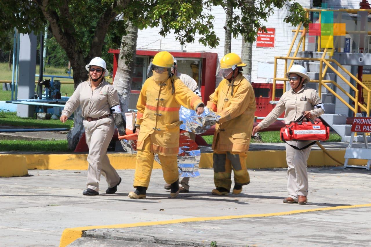 Realiza Pemex simulacro contra incendio en Estación de Bombeo de El Tejar