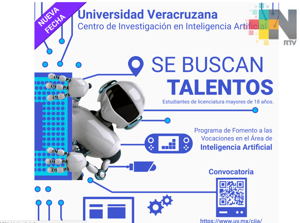 UV amplía convocatoria para el Programa de Fomento a las Vocaciones en el Área de Inteligencia Artificial