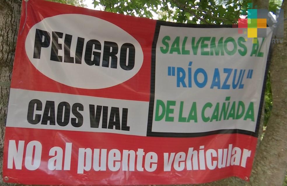 Vecinos de Las Ánimas piden clausurar puente que cruzará el Río Azul