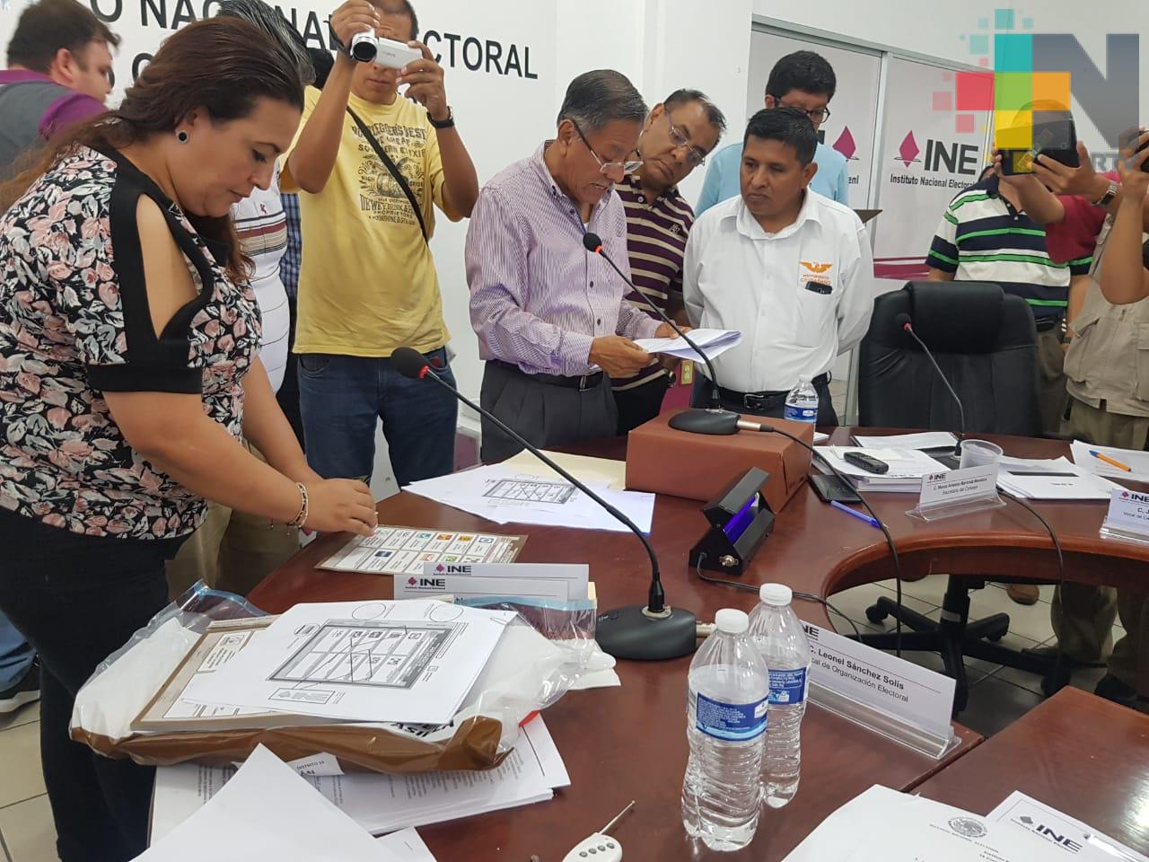 Verifican medidas de seguridad en boletas electorales en Distrito 16 de Córdoba