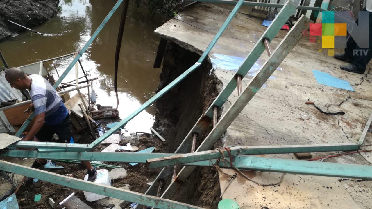 Lluvias en Tierra Blanca ocasiona el derrumbe de una vivienda