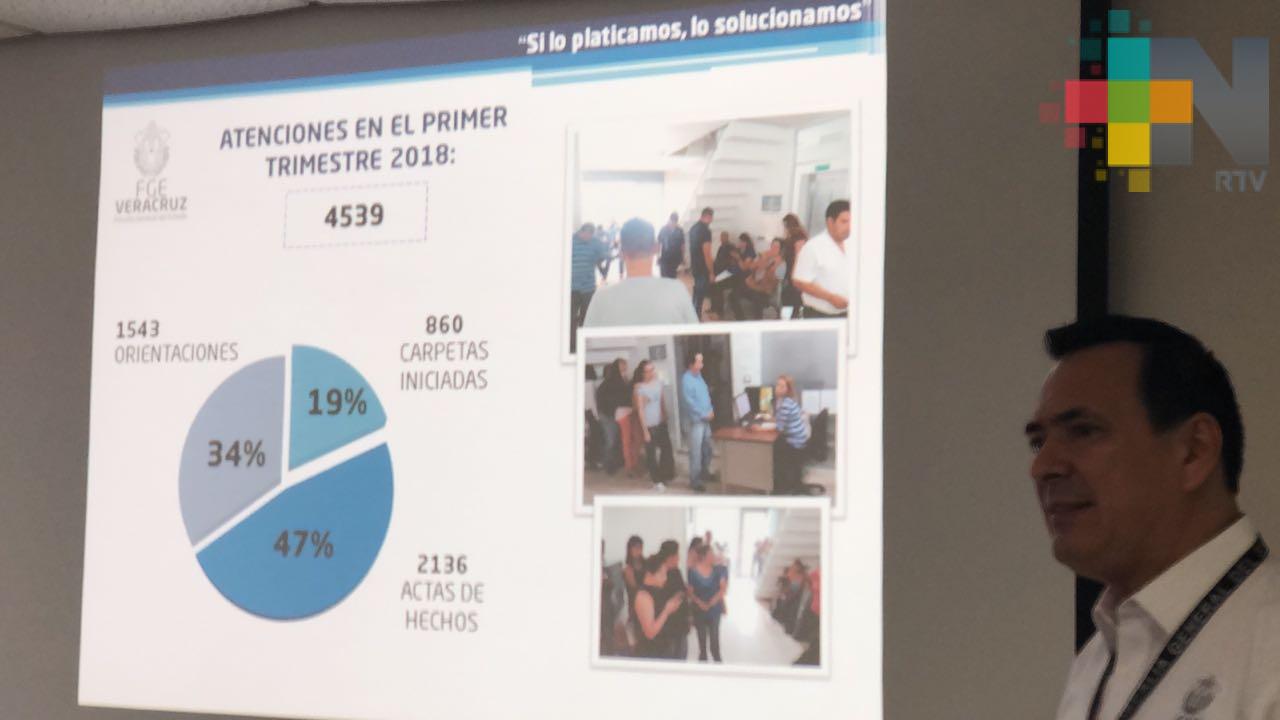 Registra FGE Veracruz primeros lugares en atención temprana de solución de controversias penales