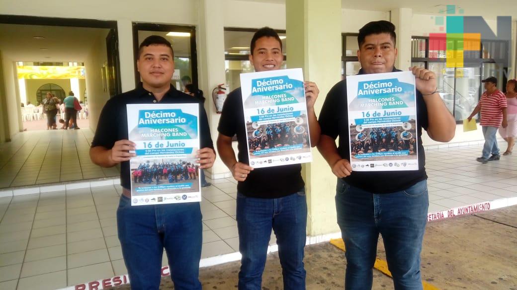 Halcones Marching Band de Coatzacoalcos celebrará su décimo aniversario