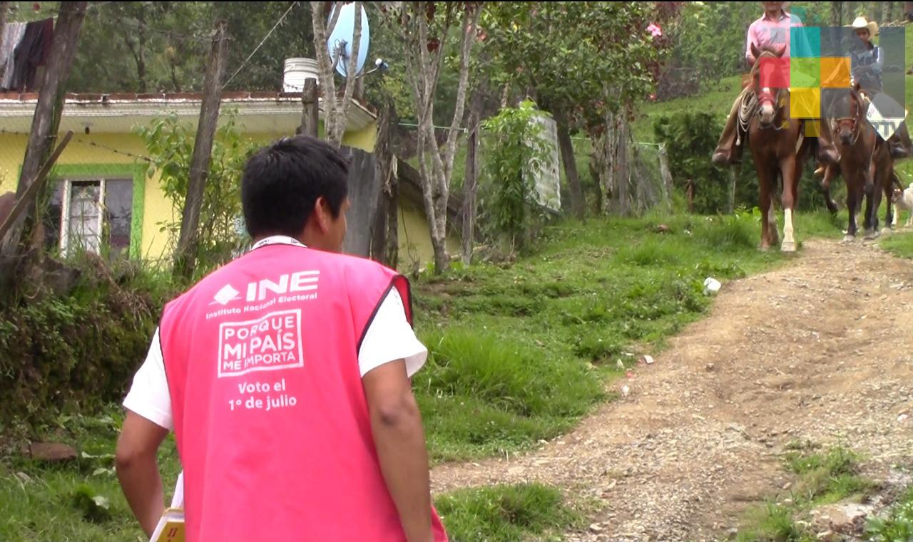 En la sierra de Huayacocotla, INE continúa capacitación a funcionarios de casilla