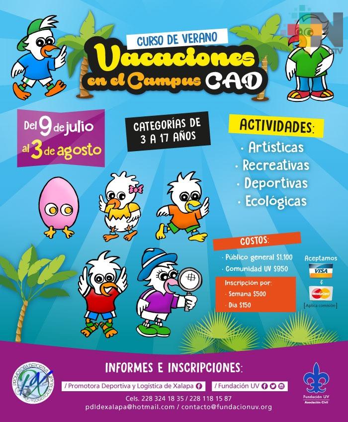 Llegan las Vacaciones en el Campus CAD como opción para los niños y jóvenes este verano en Xalapa