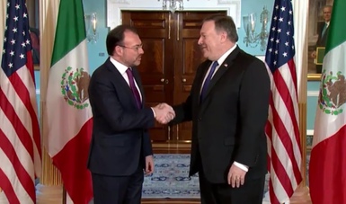 Canciller Videgaray se reúne con su homólogo estadounidense, Michael Pompeo
