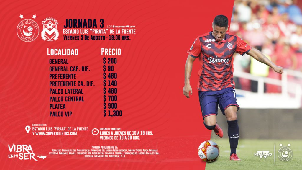Este lunes inicia la venta de boletos para el Veracruz Vs Morelia
