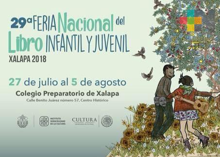 Del 27 de julio al 05 de agosto se realizará la Feria Nacional del Libro Infantil y Juvenil en Xalapa