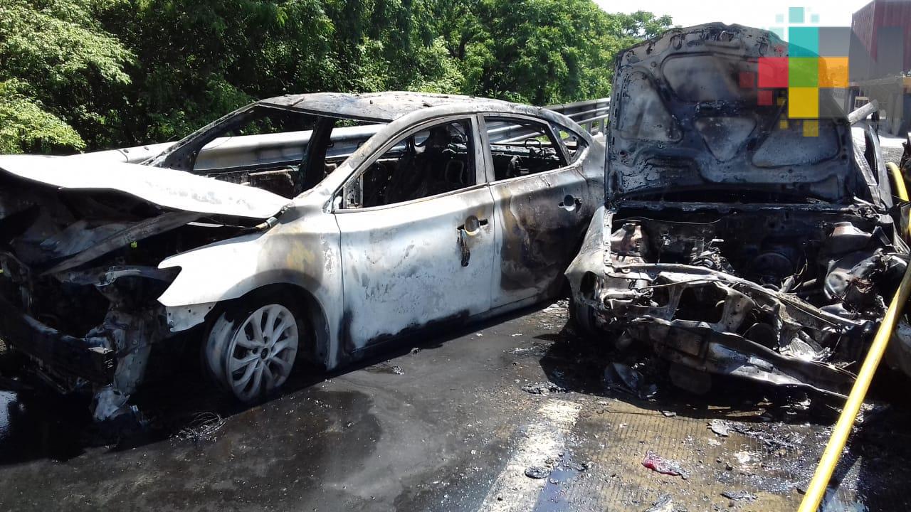 Múltiple accidente automovilístico se registra en autopista Cosoleacaque – Acayucan