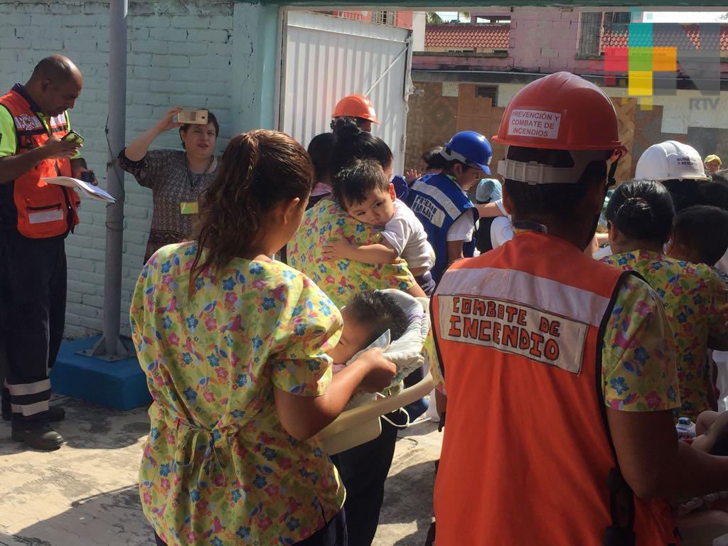 Guardería de Tierra Blanca realiza simulacro de evacuación