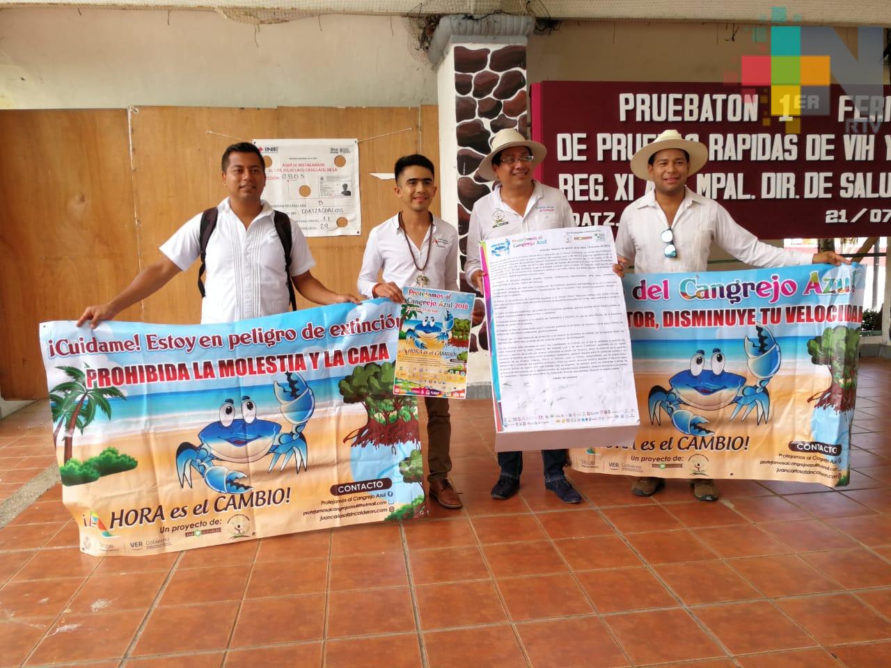 Ambientalistas piden que se proteja al cangrejo azul