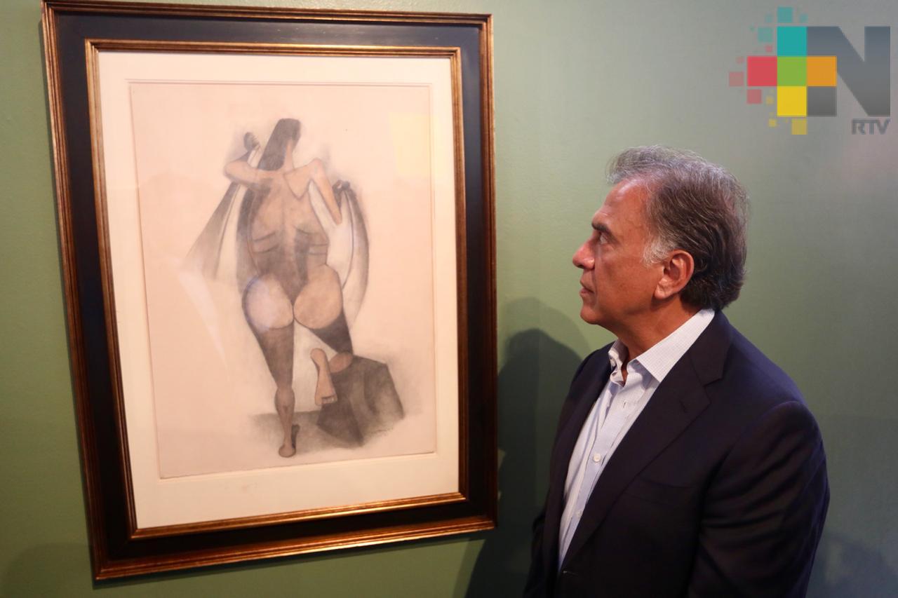 Inaugura el gobernador Yunes exposición de obras de arte recuperadas de la corrupción