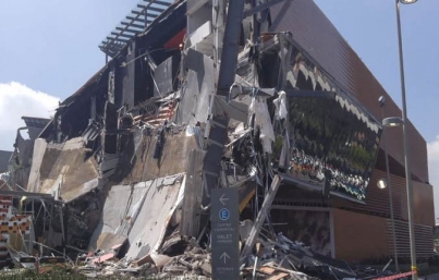 Sin lesionados por derrumbe en plaza comercial del Pedregal
