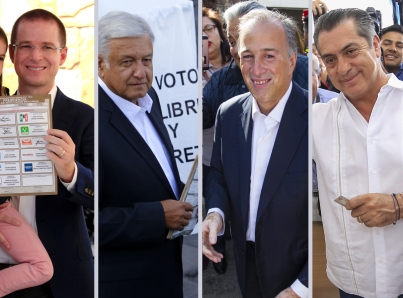 Candidatos presidenciales emitieron su voto en diversas partes del país
