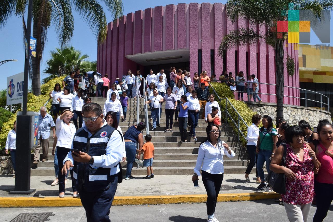 Realiza PC simulacro sorpresa en oficinas municipales de Córdoba
